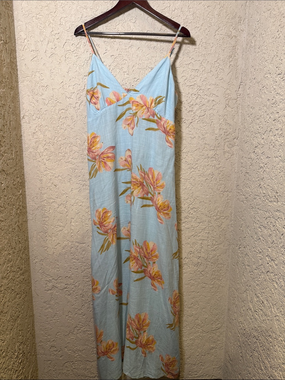Paper Heart maxi floral powder blue dress - Picture 1 of 6